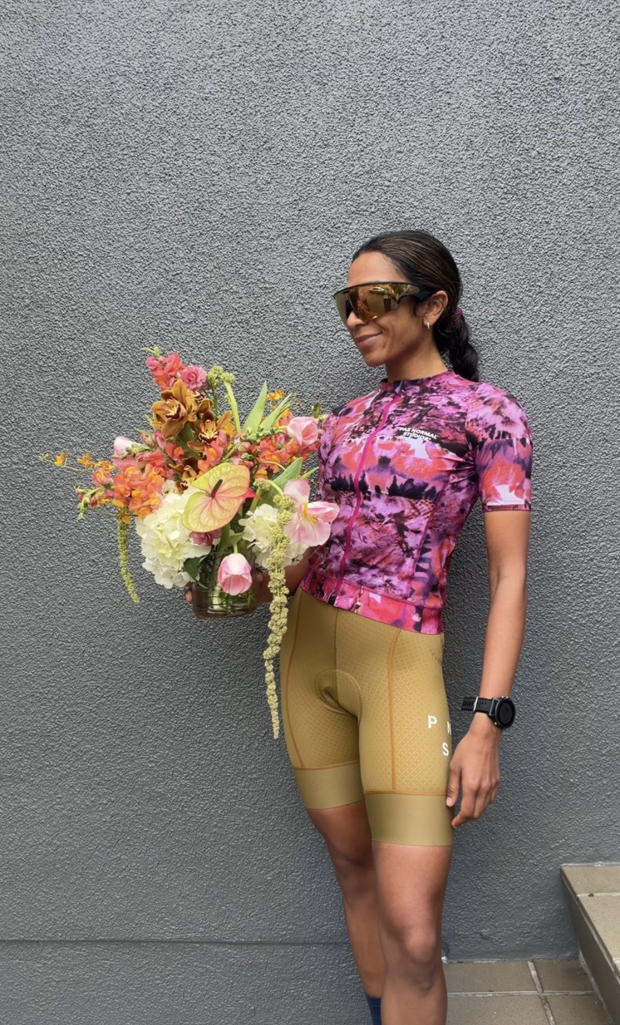 Bike kit matched to floral arrangement